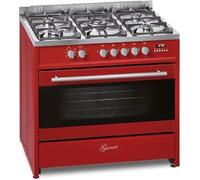Cuisinière électrique à gaz - Gurari - GCH E 911 R - 90 cm - Rouge - Four XXL 121 L