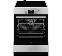 Cuisinière électrique AEG CIB6641ABM avec table induction 4 zones Four 73 L Inox
