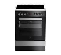 Cuisinière Beko b300 FSE67301XCS - pose libre - 60x60x85 cm (lxpxh) - avec système auto-nettoyant - acier inoxydable
