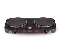 Cuisinière Électrique En Acier Peint De 1500W Pour Le Camping Et La Cuisine Avec 2 Plaques En Fonte De 15,5 Cm De Diamètre E[PE582]