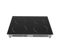 Cuisinière électrique en céramique, plaque vitrocéramique infrarouge, 6000 W, écran tactile, 4 zones de cuisson, plaque de cuisson intégrée avec minuterie, pour casseroles à fond plat