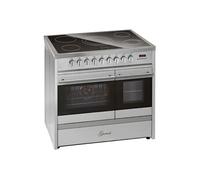 Cuisinière électrique - - GCH E 912 DF X - Vitrocéramique 90 cm - Inox - Double four multifonction