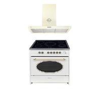 Cuisinière électrique - GURARI 912 cr r- Retro - 90 cm - 8 fonctions - Four XXL 121 L