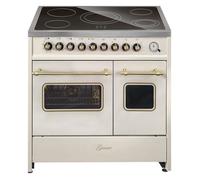 Cuisinière électrique - GURARI - GCH E 912 DF Cr r - Vitrocéramique 90 cm - Double four - Crème