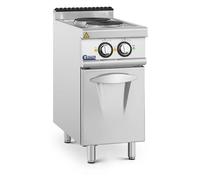 Cuisinière électrique - HELLOSHOP26 - 5,2 kW - 2 plaques de cuisson - Acier inoxydable - 450 °C