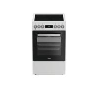 Cuisinière électrique posable Whirlpool W5V5LCW 50 cm 4 foyers vitrocéramique Blanc