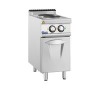Cuisinière électrique professionnelle - 5,2 kW - 2 plaques - Armoire intégrée - Royal Catering