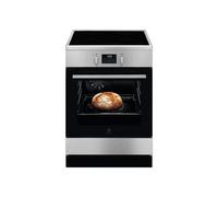 Cuisinière Electrolux LKI640201X induction 60 cm 4 foyers four ventilé SurroundCook acier inox noir verre