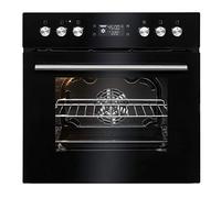 Cuisinière encastrable 4 plaques et four 66L noir Bomann EHBC7930-noir, Table de cuisson vitrocéramique, largeur 60 cm, 4 zones de cuisson à haute luminosité avec commandes d'énergie