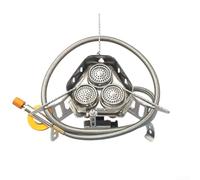 Cuisinière Extérieure pour Triple Flamme Randonnée Cuisinière | Triple brûleurs, distribution chaleur uniforme, grand cookware, repas extérieur, 6800W puissant
