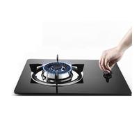 Cuisiniere Gaz 4.1KW - Poele A Gaz en Verre Trempé, Cuisinières à gaz Table et encastrées, allumage par Impulsion, cuisinières à gaz à tête Four Fendue Amovible, Facile à Nettoyer(LPG)