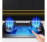Cuisiniere Gaz 5.2KW - Portable Poele A Gaz, Cuisinières À Gaz À Allumage Électronique À Impulsion Table Et Encastrées, Cuisinière À Gaz À Brûleur À Commande Tactile Avec Fonction Minuterie(LPG)