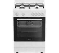 Indesit – Cuisinière gaz I6G5KCW – 72 L, 4 feux – Blanc