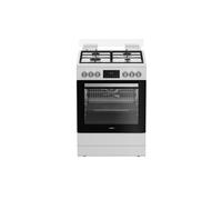Whirlpool - Cuisinière gaz 72l 4 feux blanc W6G8LCW