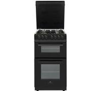 Cuisinière gaz CONTINENTAL EDISON CECDF5060B3 - 4 feux - noir - L50 xP60 x H90 cm