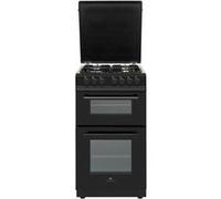 Cuisiniere gaz CONTINENTAL EDISON CECDF5060B3 - 4 feux - noir - L50 xP60 x H90 cm