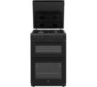Cuisiniere gaz CONTINENTAL EDISON CEDF6060B1 - 4 feux - noir - L60 xP60 x H90 cm