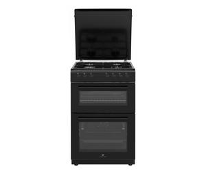 Cuisinière gaz CONTINENTAL EDISON CECDF6060B1 - 4 feux - noir - L60 xP60 x H90 cm