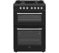 Cuisinière gaz - CECDF6060IBD - Double fours - 4 feux - noir - L60 xP60 x H90 cm