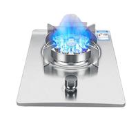 Cuisiniere Gaz, Cuisinière À Gaz À Port Unique, Poêle À Frire À Anneau De Feu De Table À Gaz Encastrée Fierce Fire Stove 7KW, Réchaud De Camping En Acier Inoxydable Avec Protection(LPG)