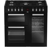 Cuisinière gaz et électrique BEKO PS235315DB Noir - Triple four - 2 fours + 1 gril - Classe A - 90x60cm
