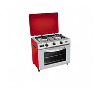 Cuisinière Gaz GPL Cuisinière 2 feux avec plateau extractible Bébé Cuisine CFParker (Rouge, Avec Grill)
