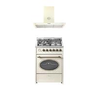 Cuisinière gaz pose libre 60 cm GURARI GCH G 614 CR - 4 Kw WOK - Multifonctionnel + hotte aspirante GCH F 461 BG 9