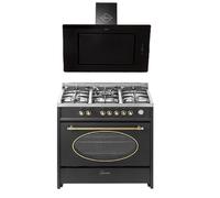 Cuisinière à gaz - GURARI - GCH E 914 BL - 5 foyers - Four électrique - 90 cm