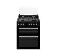 Cuisinière gaz - SCHNEIDER - 60 cm - 4 brûleurs - Double four électrique - Classe A