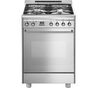Smeg Cuisinière gaz GP61X9 - pose libre, auto-nettoyant, 60×60×86 cm - Inox