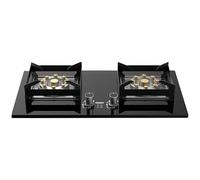 Cuisiniere Gaz Sur Table Et Encastré - Verre Trempé Poele A Gaz, Cuisinières À Gaz Doubles 5,2 KW, Synchronisation Intelligente Des Deux Côtés, Protection Contre Les Flammes Et Protection Enfant(LPG)