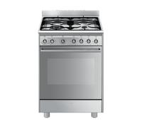Cuisiniere ''Esthetique Concerto'', 60 cm, 4 bruleurs gaz dont 1 ultra-rapide surpuissant 3,5 kW, Four electrique multifonction (9), Nettoyage Vapor Clean, 70 litres nets, minuteur mecanique, porte te