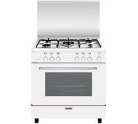 Cuisinière - Glem - A855GX - Gaz - Électrique - Grand 95L - Blanc