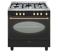Cuisinière gaz Glem GU850CER noir Noir, Noir G