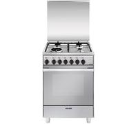 Cuisinière Glem U664MI - Acier inoxydable - Cuisinière à gaz - Gauche