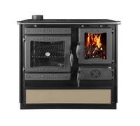Cuisinière Globe Fire Alhena - tuyau de fumée gauche - beige