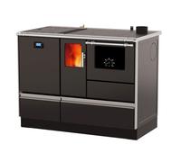 Cuisinière Granulés avec Four Chauffage (4,8 KW) + Bouilleur (15,2 KW) Sannover 20 KW Gris Anthracite