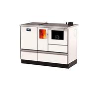 Cuisinière Granulés avec four Chauffage (4,8 kW) + Bouilleur (15,2 kW) Sannover 20 kW Blanc