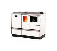 Cuisinière Granulés avec four Chauffage (4,8 kW) + Bouilleur (15,2 kW) Sannover 20 kW Blanc