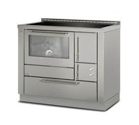Cuisinière Greithwald Öko Power 100 acier inox place en acier à gauche arrière