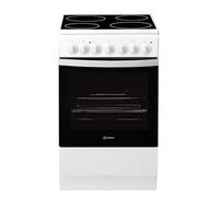 Cuisiniere INDESIT IS5V4PHW/E - , Blanc, Table Vitrocéramique, 50cm, 4 zones de cuisson, Manettes, Four CN, Hydrolyse, 61L