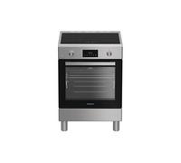 Hotpoint Ariston H6I8LMSAX - Cuisine à installation libre 60 x 60 cm avec four multifonction ventilé de 72L, plateau à induction, classe A, Diamond Clean, Air Fry, Active Multiflow - Acier inoxydable