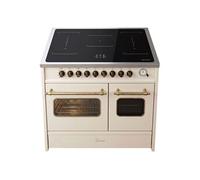 Cuisinière induction GCH E 913 DF CR 90 cm Rétro 5 zones Flex 2 fours multifonctions Beige