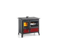 Cuisinière à bois Milly + chauffe-plat Bordeaux - 8,7Kw LA NORDICA EXTRAFLAME