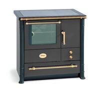 Cuisinière Lohberger Salzburg LC 80 anthracite métallique - raccordement en haut à gauche