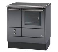 Cuisinière Lohberger Varioline Classic LC 75 B anthracite-métallique - raccordement sur le côté droit