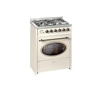 Cuisinière à gaz - GURARI - GCH E 614 Cr. r - 4 feux - Four électrique - Rétro crème 60 cm