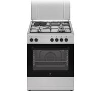 Cuisiniere mixte CONTINENTAL EDISON CECM60FCS - 3 feux gaz + 1 électrique - L59,8 x P61 xH83 cm - Silver