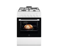 Cuisinière Mixte gaz/électrique 4 foyers 60x60 Multifonction ELECTROLUX - LKM624022W