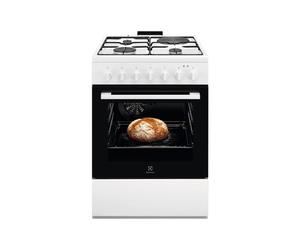 Cuisinière Mixte gaz/électrique 4 foyers 60x60 Multifonction ELECTROLUX - LKM624022W